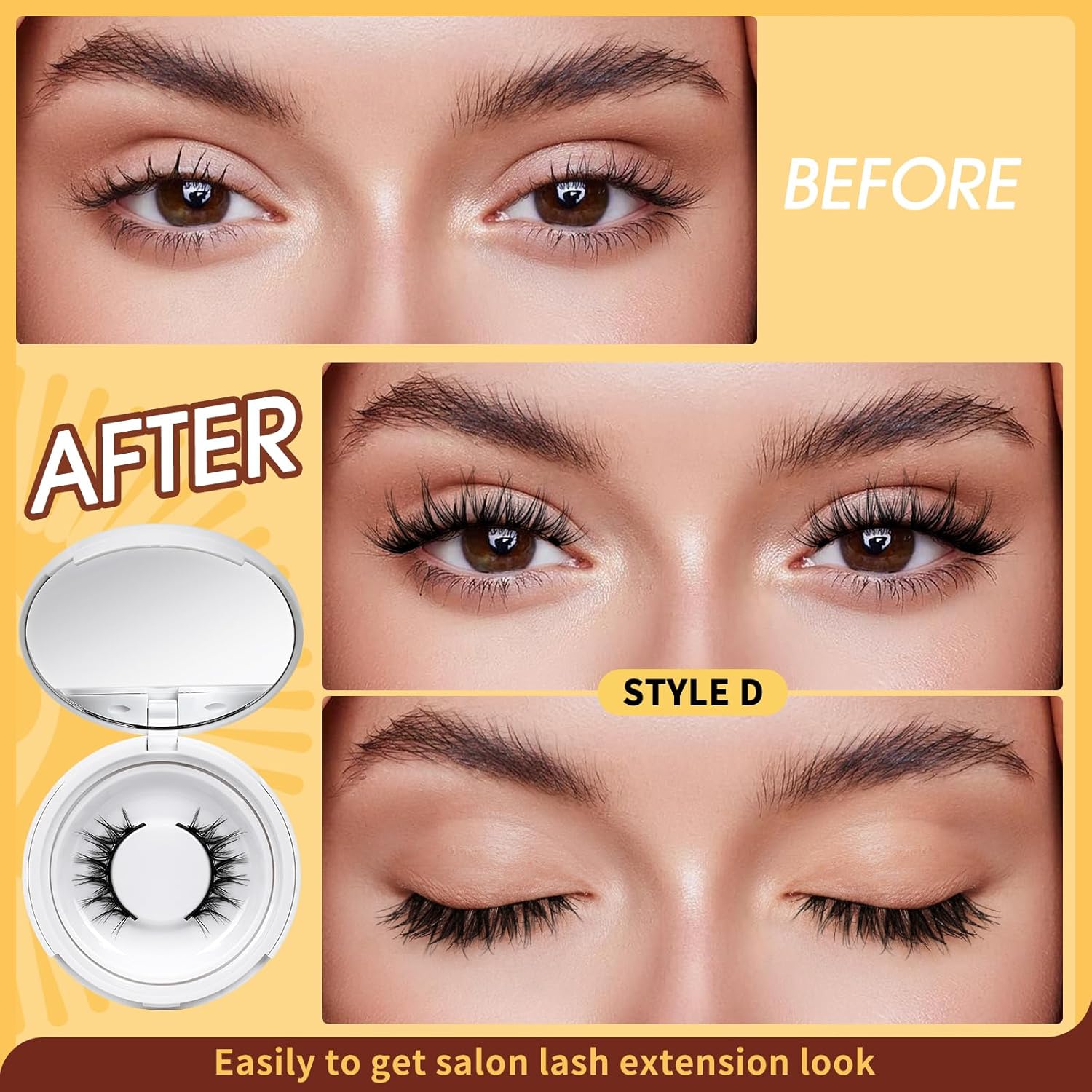Last Day 49% OFF - Reusable Premium Self-Adhesive Eyelashes | Easy, Quick, Safe!