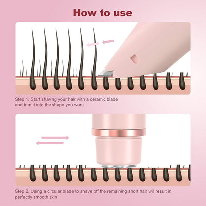 2-in-1 Painless Bikini Hair Trimmer